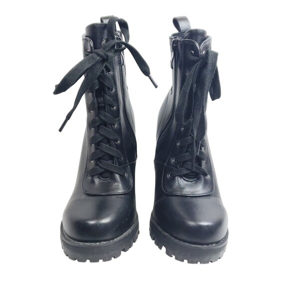 Top Moda Women's Size 6.5 Chunky High Heel Bootie Black - Picture 6 of 8